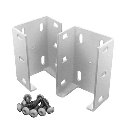 metal brackets for vinyl fence|vinyl fence brackets home depot.